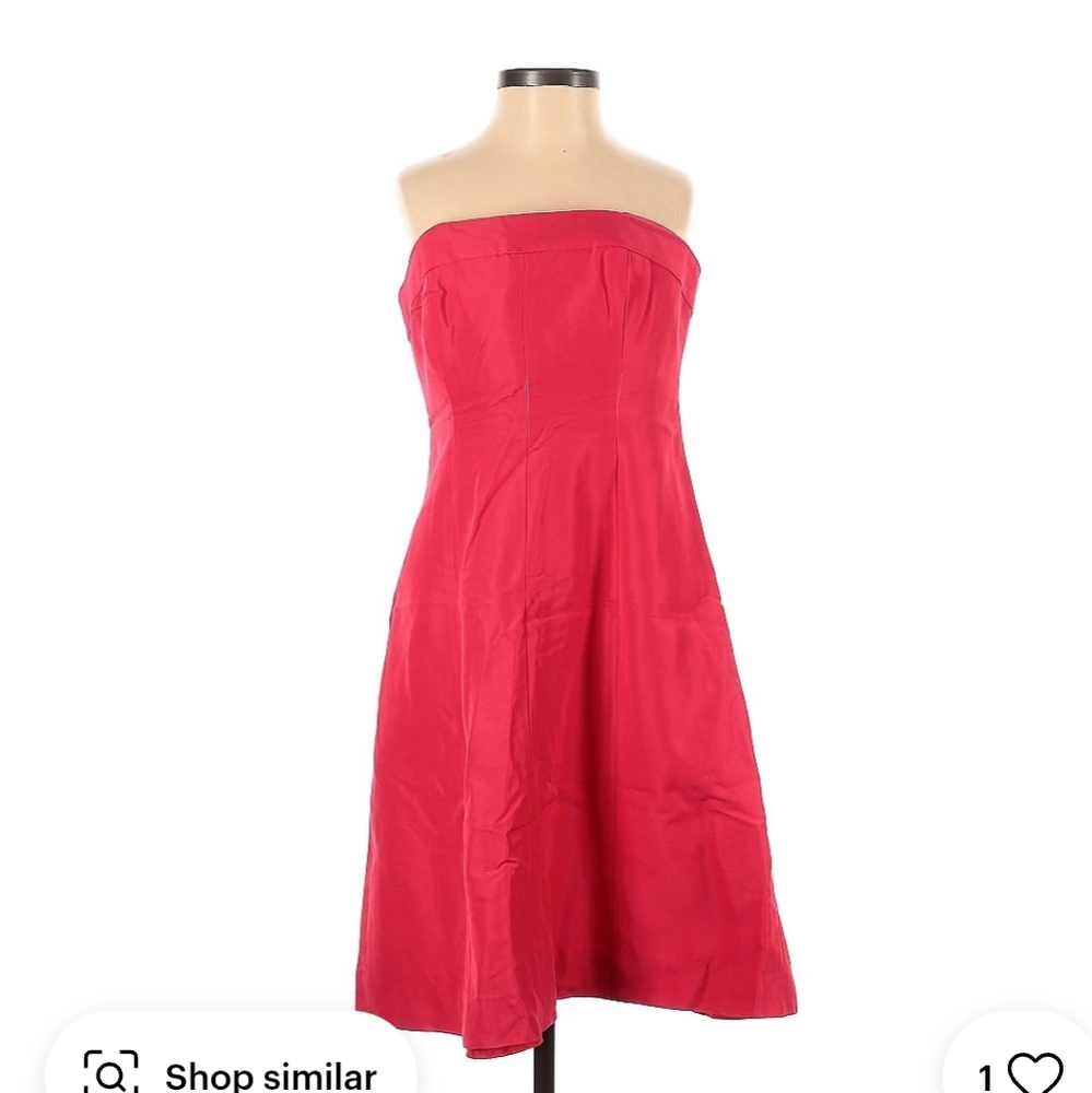 J. Crew Strapless Red Dress